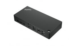 Lenovo 40AY0090EU notebook dock & poortreplicator Bedraad USB 3.2 Gen 1 (3.1 Gen 1) Type-C Zwart RENEWED