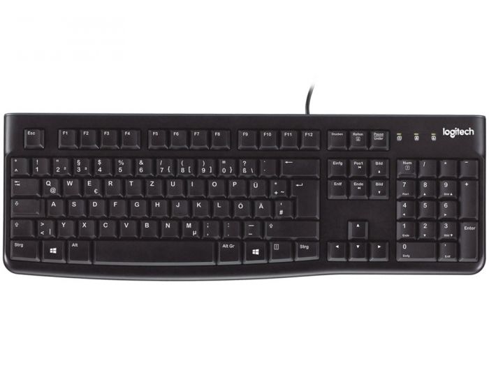 magnetron houding Verklaring Logitech K120 Corded Keyboard toetsenbord USB QWERTZ Duits Zwart